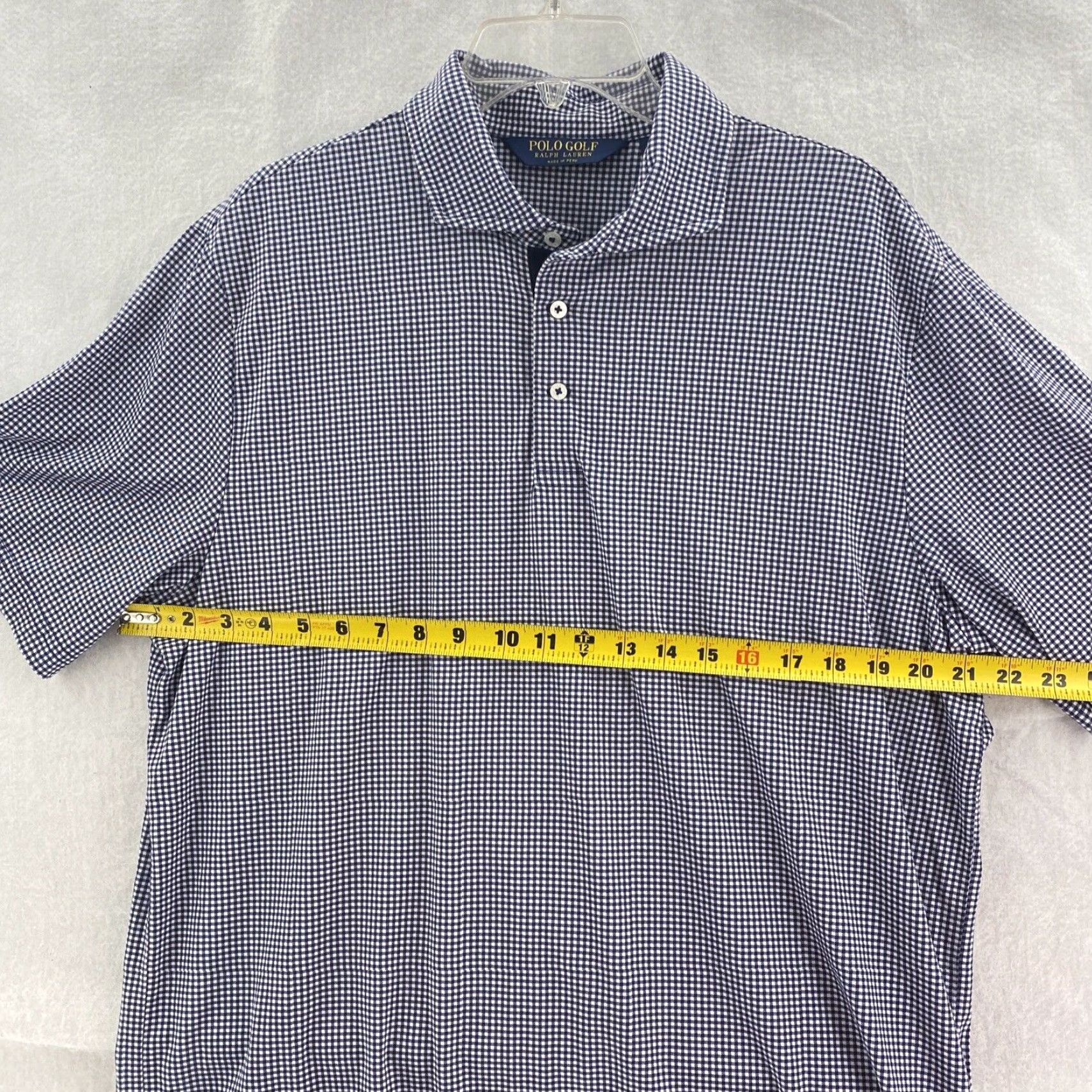Ralph Lauren Ralph Lauren Polo Shirt Golf Blue L Checked Pima Cotton 3-Button Mens Size US L / EU 52-54 / 3 - 5 Thumbnail