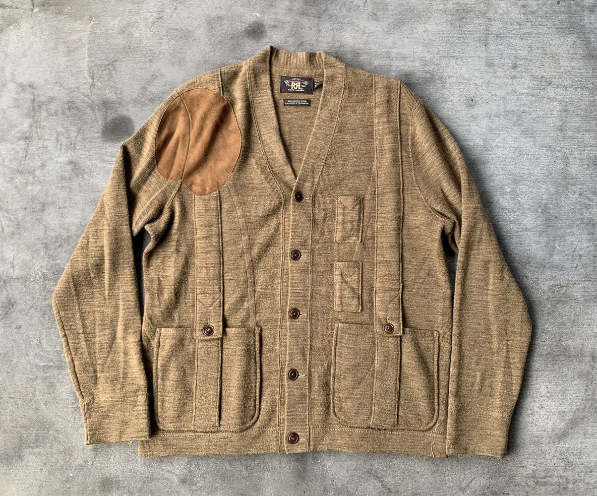 image of Rrl Ralph Lauren x Vintage Rrl Polo Fisherman Cardigan in Hazel Beige, Men's (Size Large)