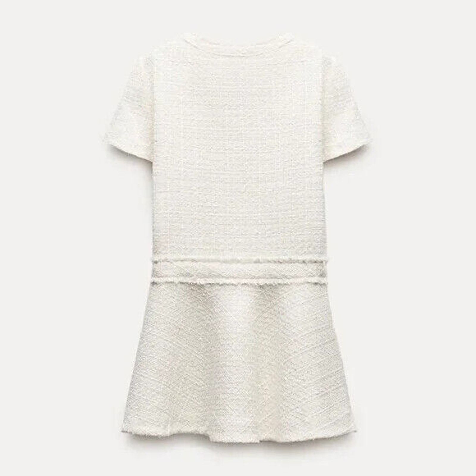 Zara CHANEL VIBES!!! ZARA BLOGGER FAVE!! Textured Short Dress NWT Size L / US 10 / IT 46 - 24 Thumbnail