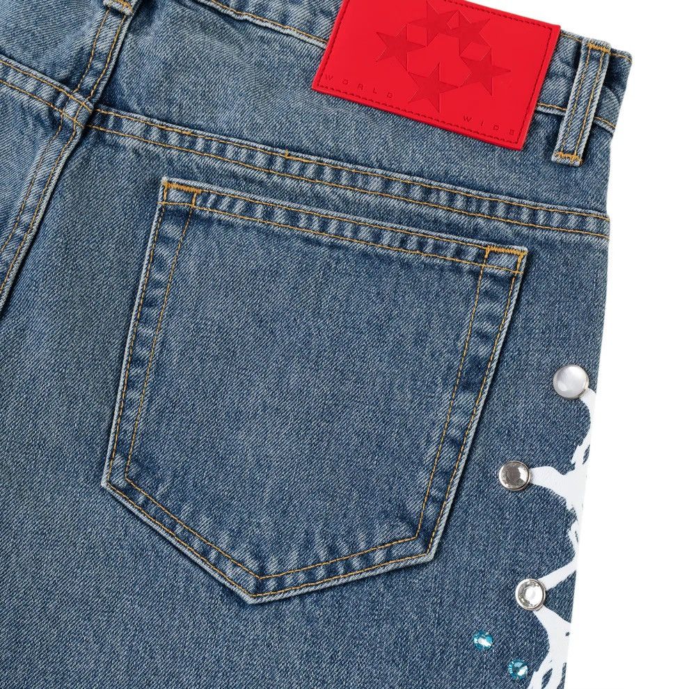 Sp5der Rhinestone denim shorts Size US 30 / EU 46 - 6 Thumbnail