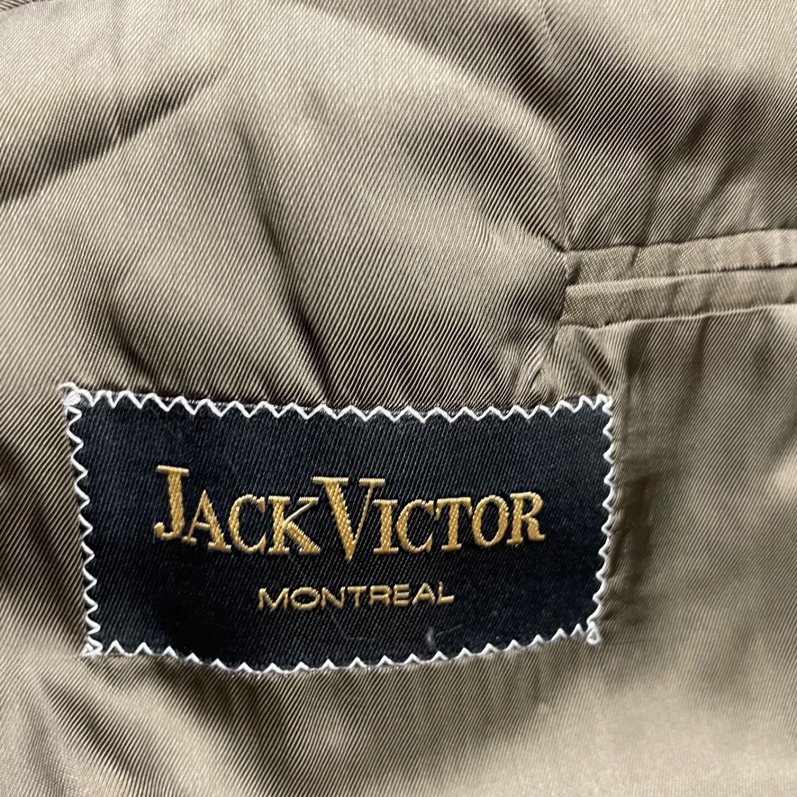 Jack Victor Jack Victor Men's Kelton 100% Wool 3-Button Suit Brown Strip Size 40L - 6 Thumbnail