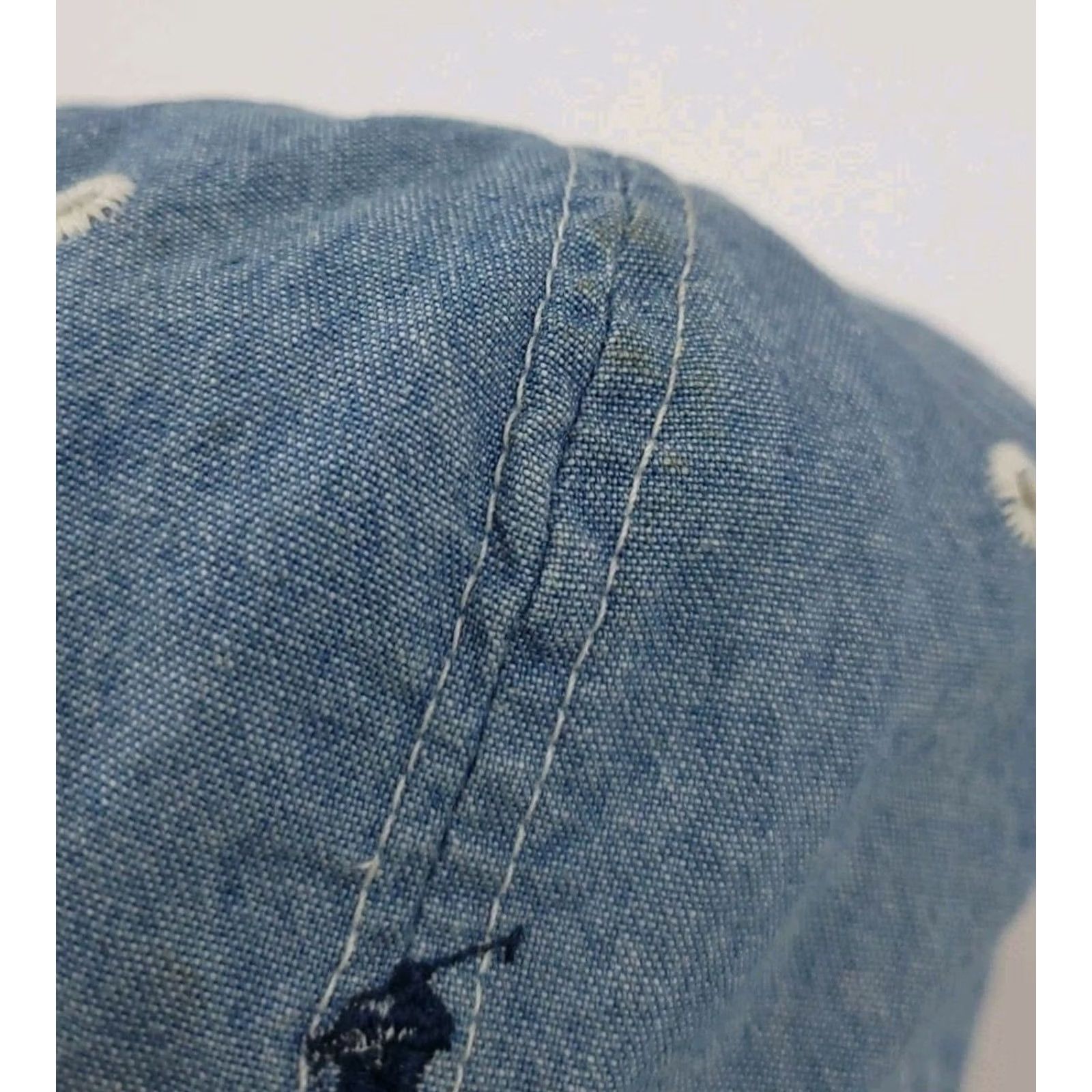 Polo Ralph Lauren VINTAGE Polo Ralph Lauren Chambray Denim Hat Cap RL Pony Sport Made In USA Baseball Cap Men Adjustable Blue 90s USA Pony Logo Size US M / EU 48-50 / 2 - 6 Thumbnail