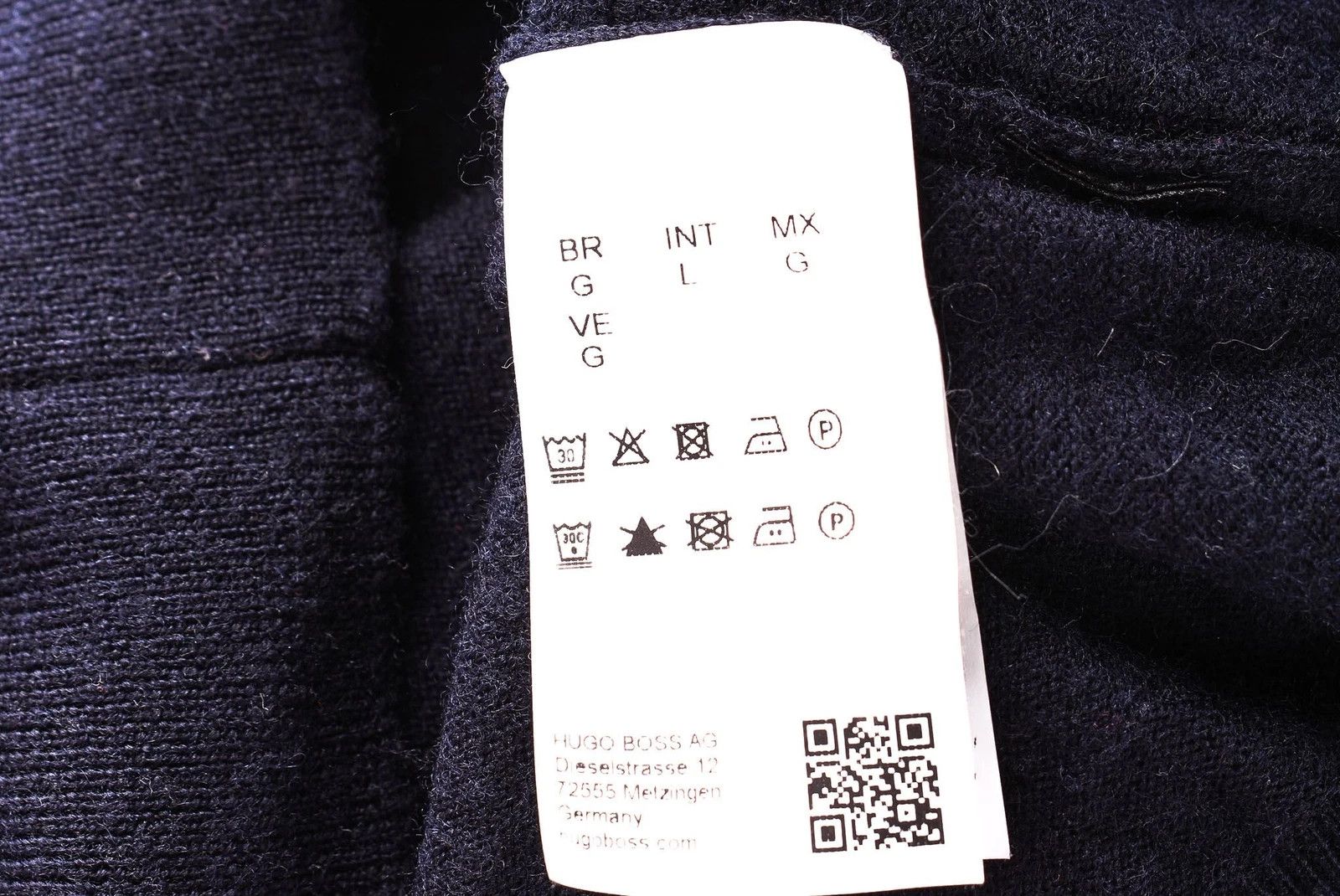 Hugo Boss Hugo Boss Navy Blue Knit Long Sleeve Polo Sweater Size US S / EU 44-46 / 1 - 5 Thumbnail