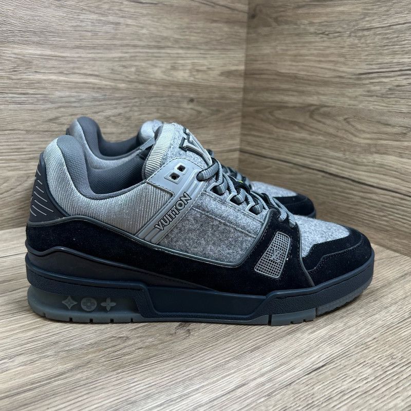 Louis Vuitton Louis Vuitton Trainer Gray Wool Panel Sneakers -2508 Size US 6.5 / EU 39-40 - 4 Thumbnail