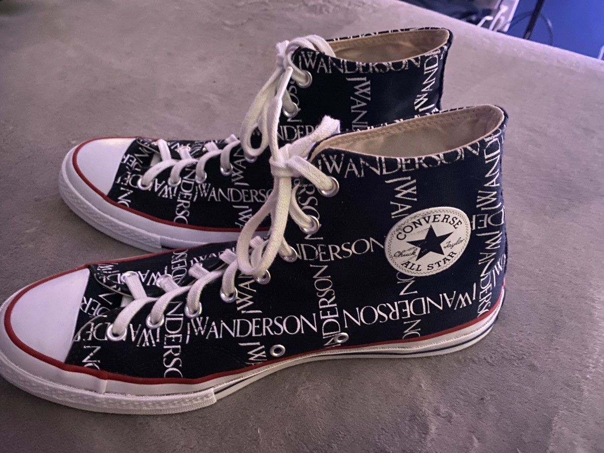 image of Jw Anderson X Converse 70 Hi Grid Black High Tops Shoes, Men's (Size 12)