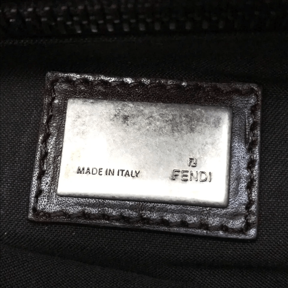 Fendi FENDI Peek-A-Boo Shoulder Bag with Fur Dark Brown Size ONE SIZE - 4 Thumbnail