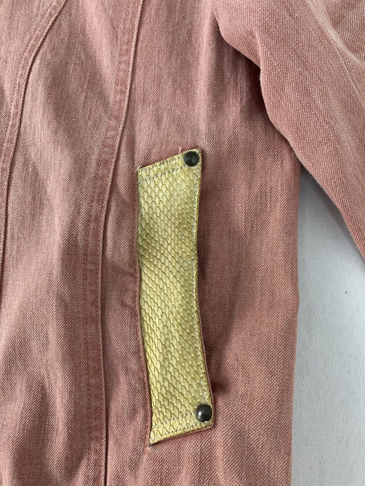 Schlussel Schlussel Kleider Pink Denim Jacket Gold Toned Laced Size US M / EU 48-50 / 2 - 14 Thumbnail