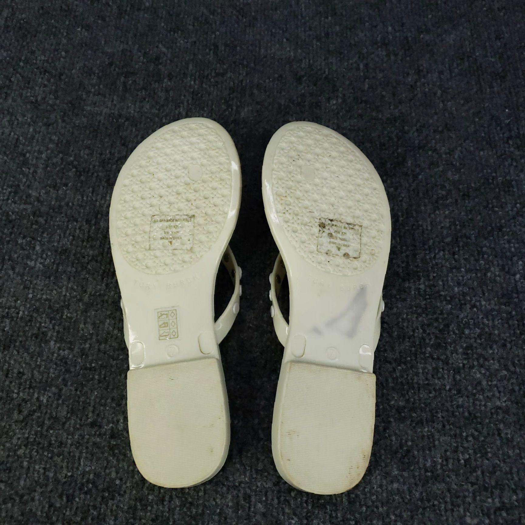 Tory Burch Tory Burch Sandal Womens Size 7 Ivory Studded Jelly Slip-On Shoes Size US 7 / IT 37 - 7 Thumbnail