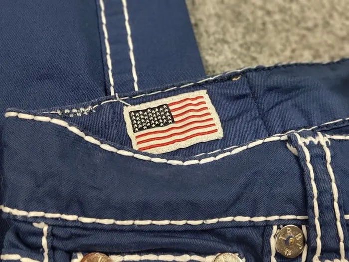 True Religion True Religion Brooklyn Blue Denim Slim Jeans Made in USA Size 28" / US 6 / IT 42 - 13 Thumbnail