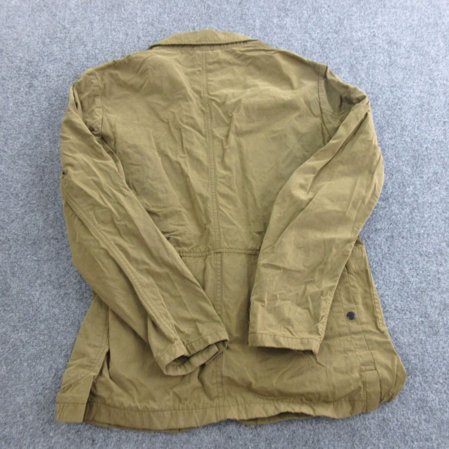 Relwen Relwen Blazer Mens M Green Canvas Military Jacket with Pockets Button Front Fall Regular Fit Size 40R - 7 Thumbnail
