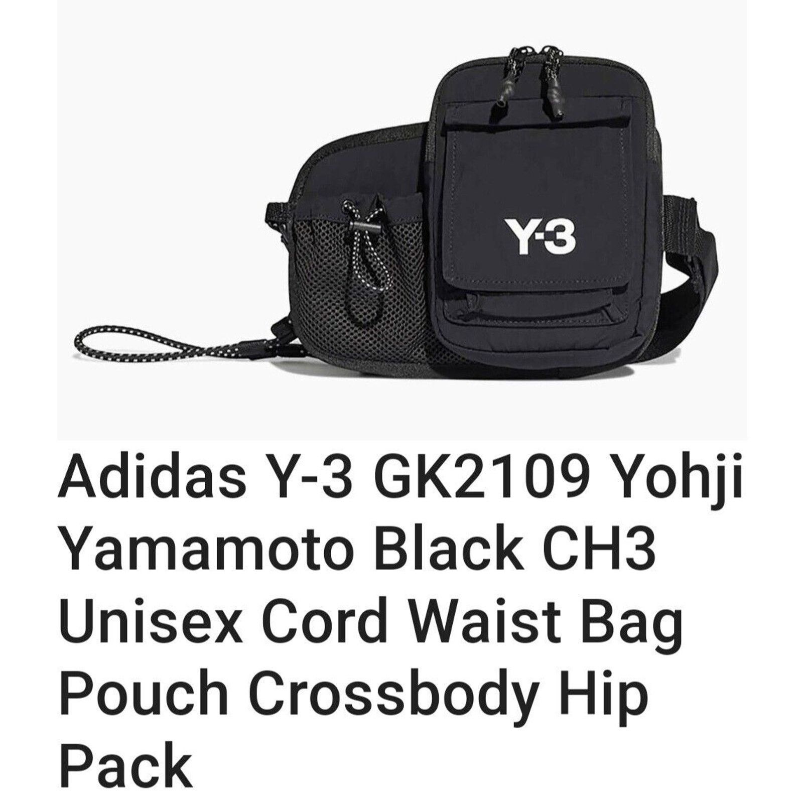 Y-3 Adidas Y-3 GK2109 Yohji Yamamoto CH3 Cord Bum Bag Size ONE SIZE - 14 Thumbnail