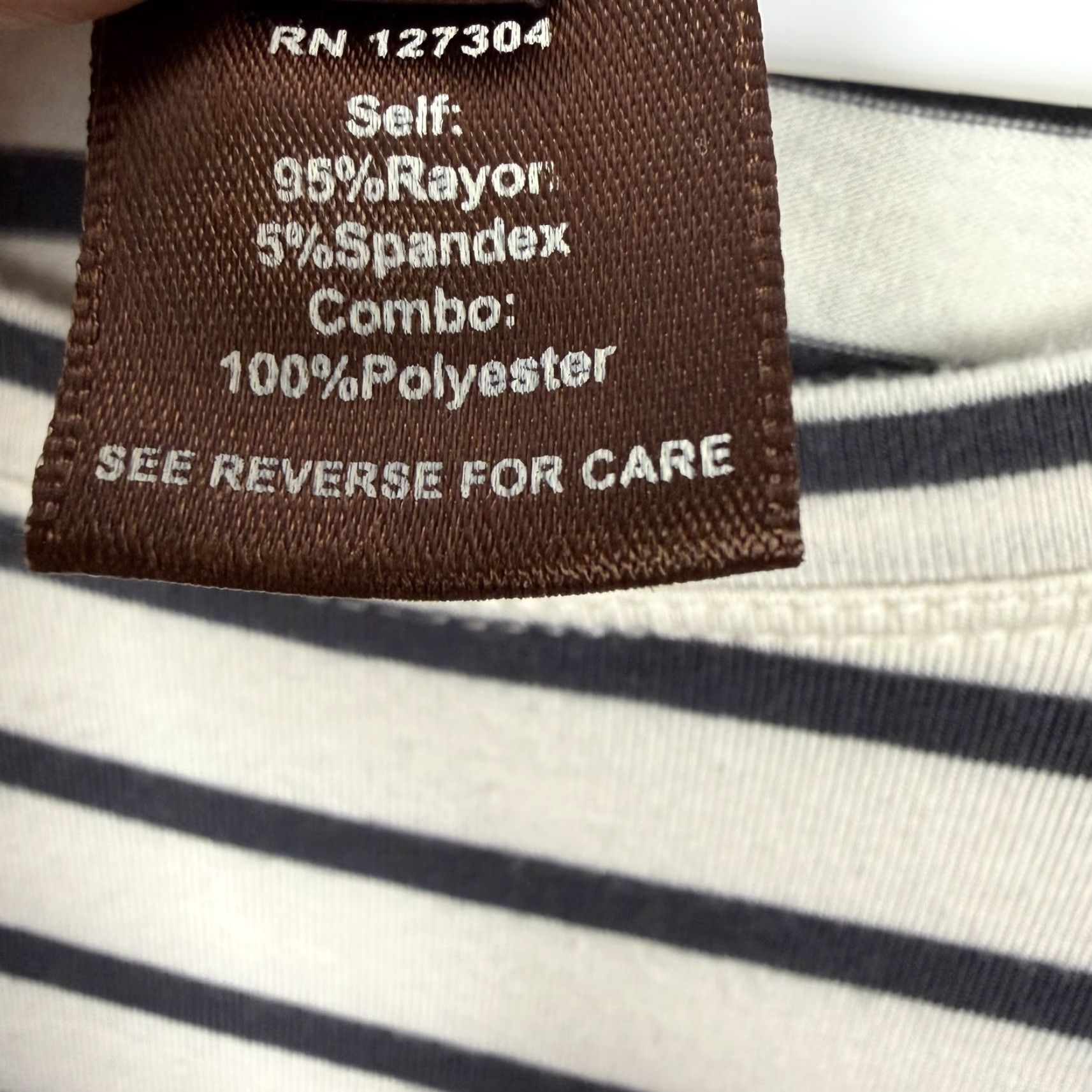 Vintage Multiples Tunic Top Women M White Gray Striped High Low Hem Roll Tab Sleeve Lightweight Jersey Casual Size M / US 6-8 / IT 42-44 - 6 Thumbnail