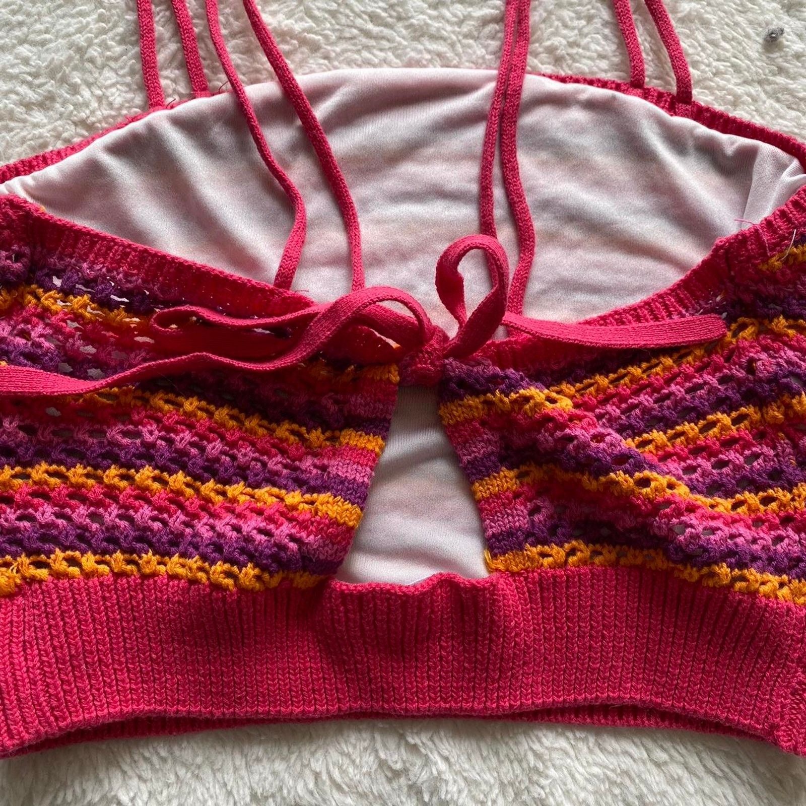 American Stitch Pink knit crop top Size M / US 6-8 / IT 42-44 - 6 Thumbnail