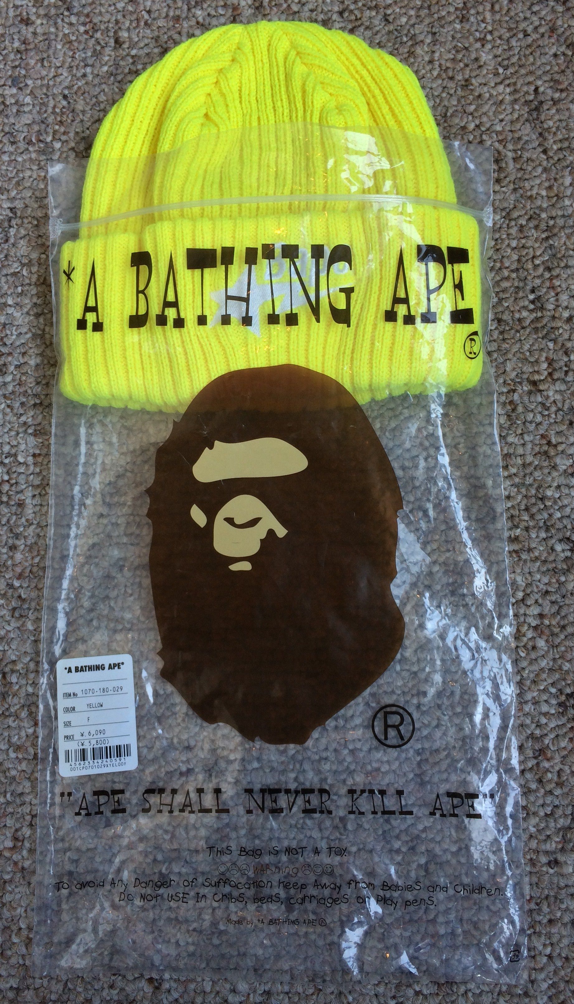 Bape NEW Bape Bapesta Star Embroidered Logo Beanie Size ONE SIZE - 7 Thumbnail