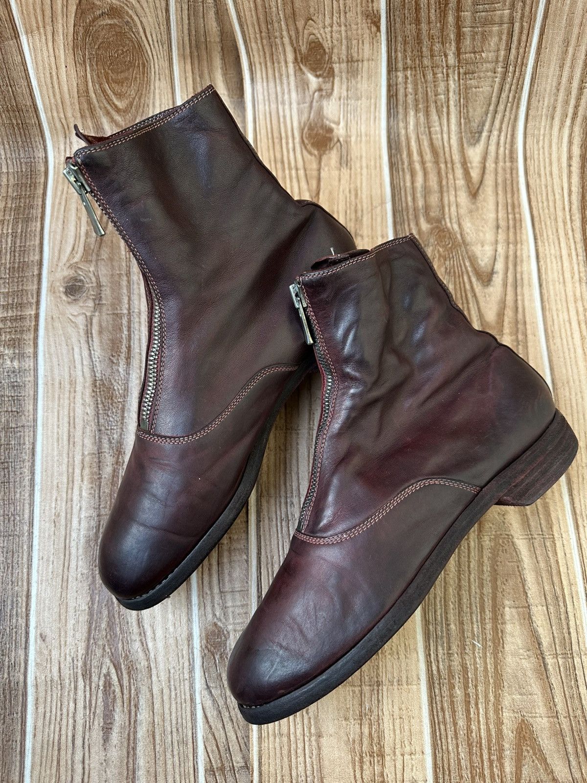 Guidi Guidi 210 Soft Horse Leather Front Zip up Boots Size US 7 / IT 37 - 21 Thumbnail