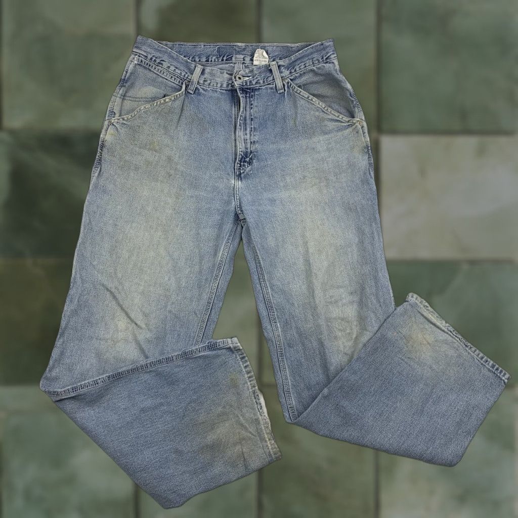 Gap VINTAGE Gap Jeans Adult 33 Blue Thrashed Carpenter Baggy Fit 90s Y2K Worn Faded Mens Jeans Size US 33 - 1 Thumbnail