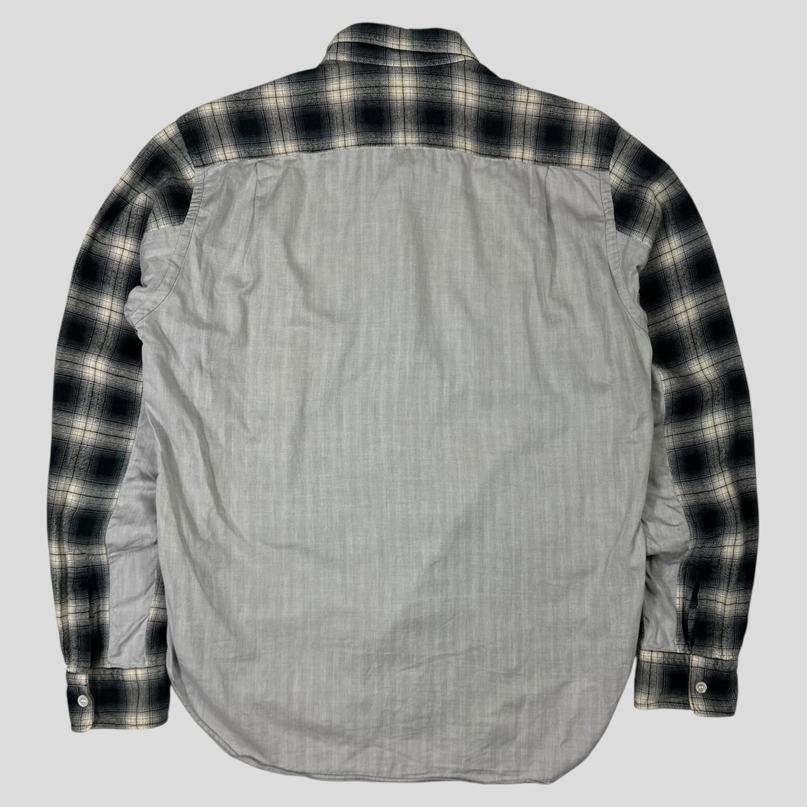 Comme des Garcons Comme Des Garçons Homme 2009 Shadow Plaid Panelled Shirt S/M Size US S / EU 44-46 / 1 - 2 Thumbnail