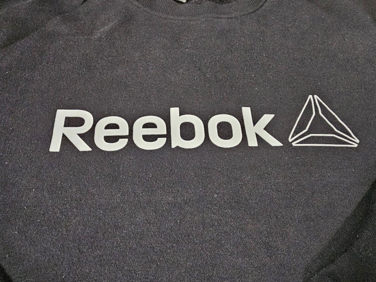 Reebok Reebok Sweater MEDIUM Crewneck Long Sleeve Spellout Black Size US M / EU 48-50 / 2 - 2 Thumbnail
