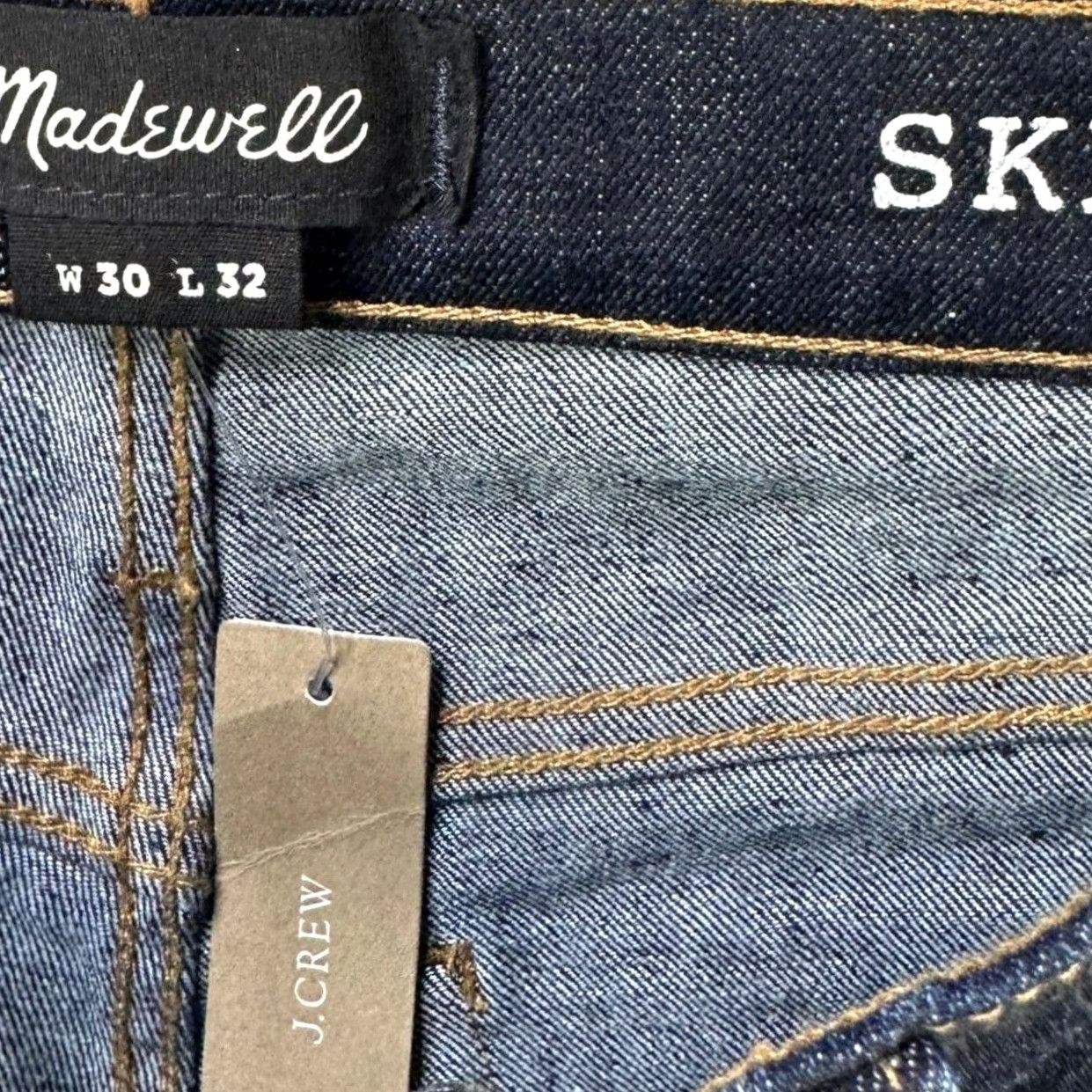 Madewell VINTAGE Madewell Mens Skinny Jeans 30X32 Blue Dark Washed Slim Fit Stretch Denim NEW Size US 30 / EU 46 - 2 Thumbnail