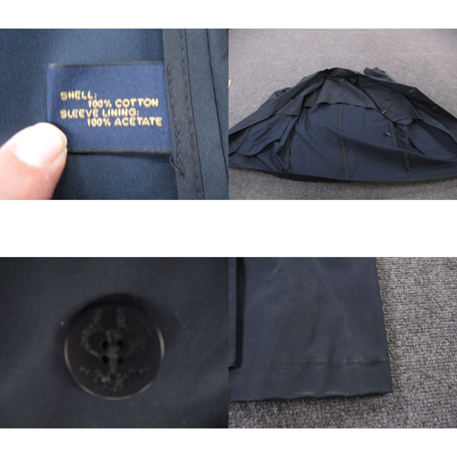 Brooks Brothers Brooks Brothers Pea Coat Jacket Mens XL Navy Blue Outdoor Classic Lined Pockets Wind-Resistant Casual Travel/Commuter Pattern Solid Button Size US XL / EU 56 / 4 - 8 Thumbnail