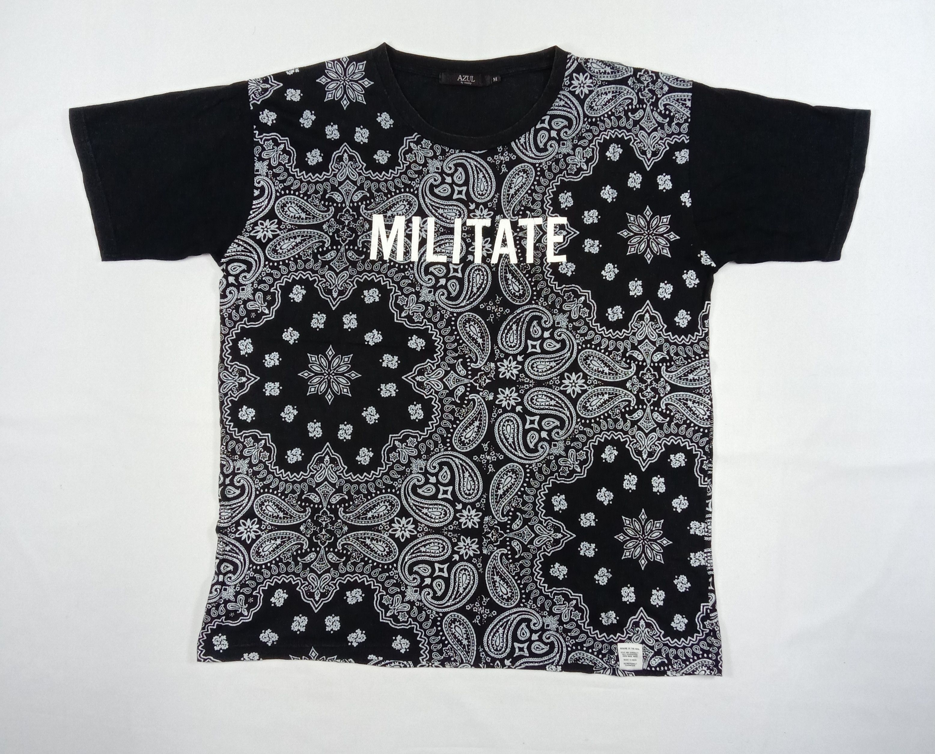 MOUSSY Azul By Moussy Bandana Printed Design T Shirt Size US L / EU 52-54 / 3 - 1 Thumbnail