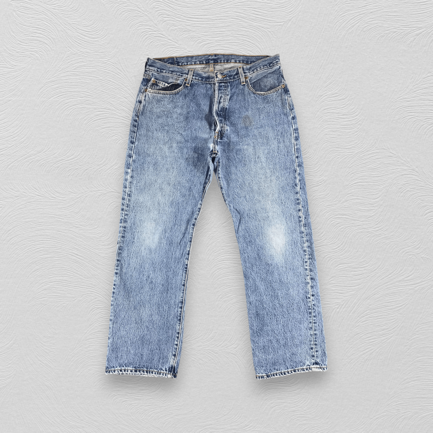 Levi's Vintage 90s Levis 501 Jeans Stone Wash Denim KJ166 Size US 34 / EU 50 - 1 Thumbnail