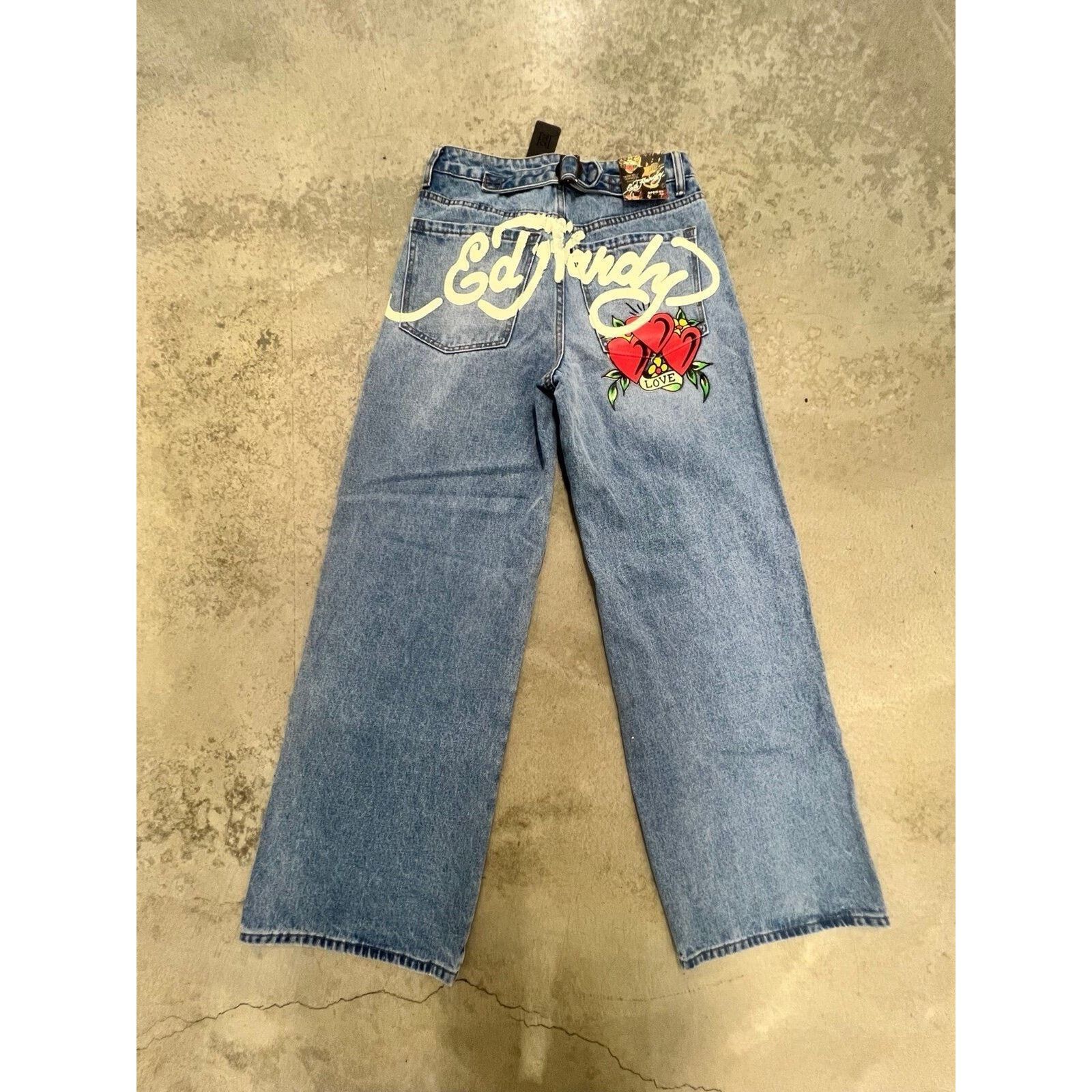 Ed Hardy Ed Hardy BRAVE EAGLE WIDE LEG JEAN Size 28" / US 6 / IT 42 - 1 Thumbnail