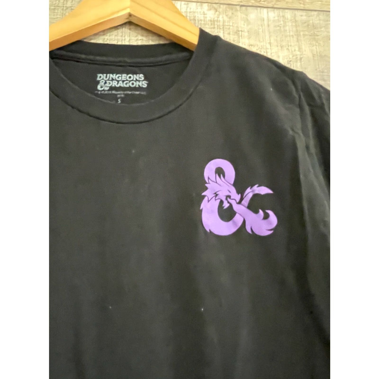 Vintage Dungeons & Dragons D&D T-shirt Black Purple Size S Men Graphic Crew Neck Short Sleeve 100% Cotton Regular Fit Image Dragon Logo Size US S / EU 44-46 / 1 - 2 Thumbnail