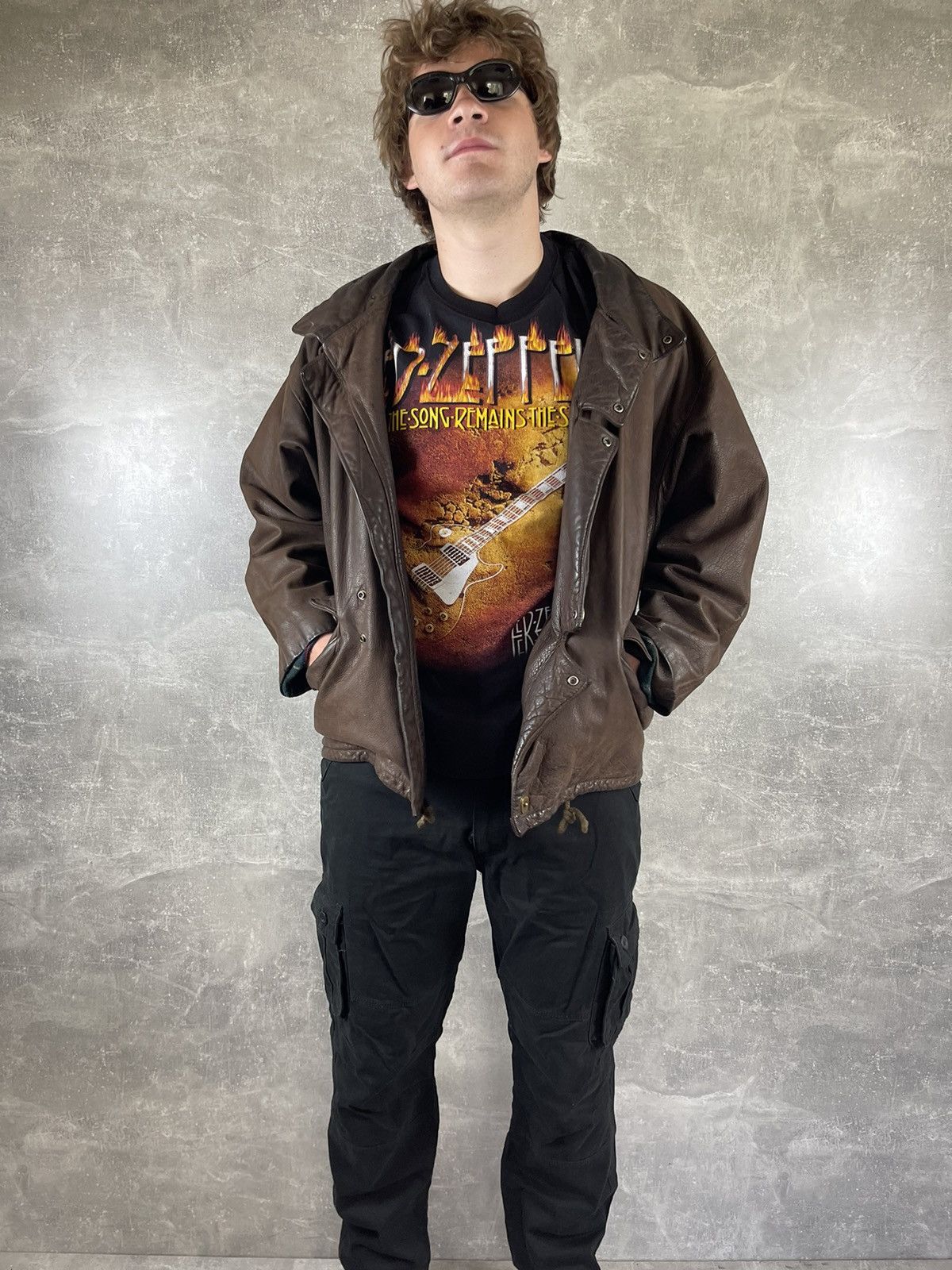 Genuine Leather Vintage AN 2000 Paris Brown Leather Jacket 80s Size US M / EU 48-50 / 2 - 4 Thumbnail