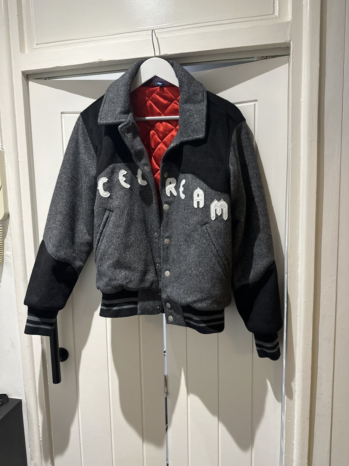 Billionaire Boys Club ICECREAM Western Gray Varsity Jacket Size US S / EU 44-46 / 1 - 2 Thumbnail