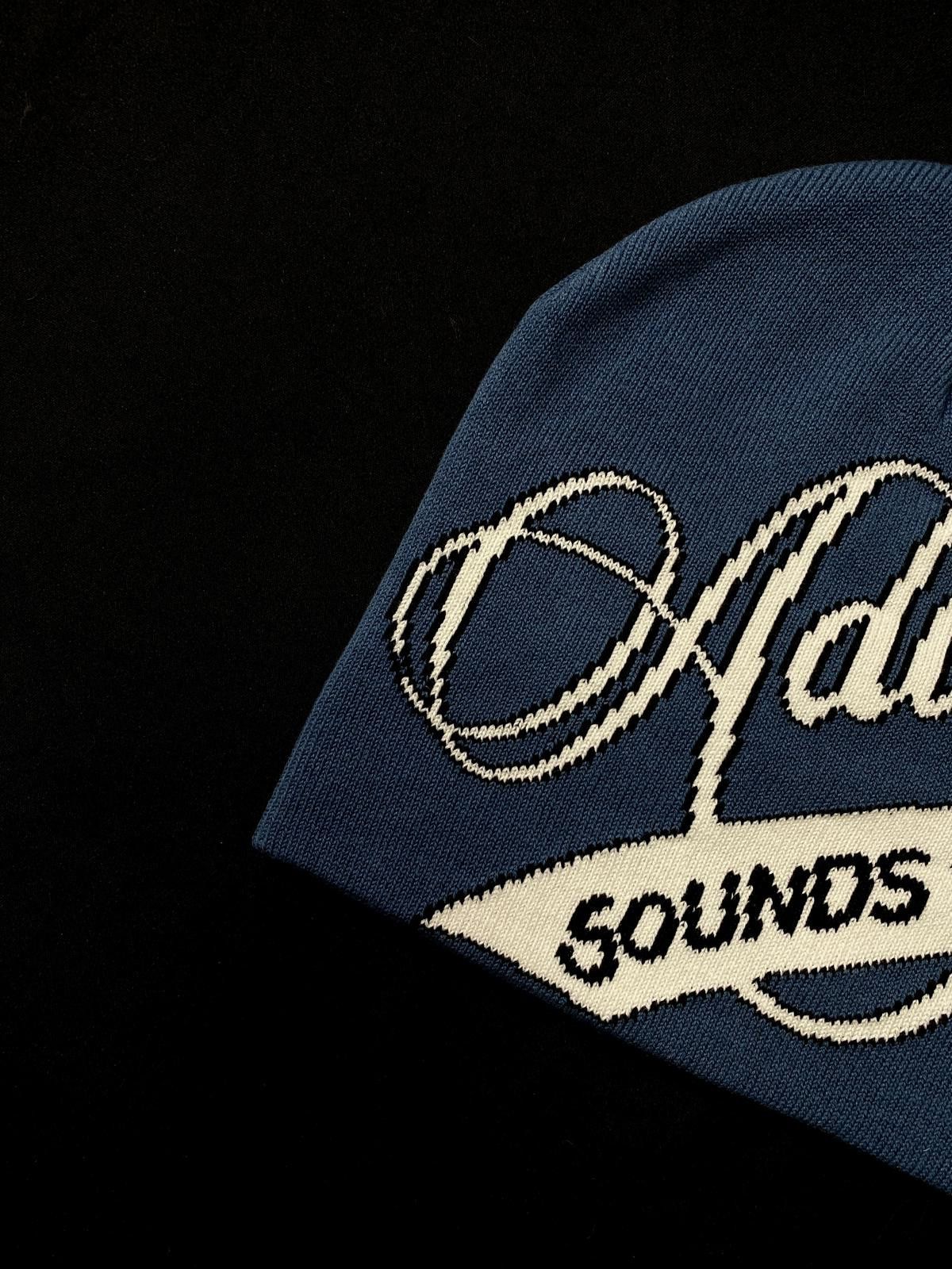 Japanese Brand Adidem Asterisks Cursive Script No Cuff Knit Blue Beanie Hat Size ONE SIZE - 3 Thumbnail