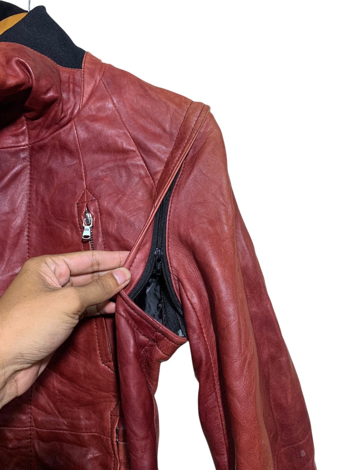 Japanese Brand 🔥GROSBEC SHEEPSKIN LEATHER CONVICTIBLES SLEEVES Size US XL / EU 56 / 4 - 8 Thumbnail