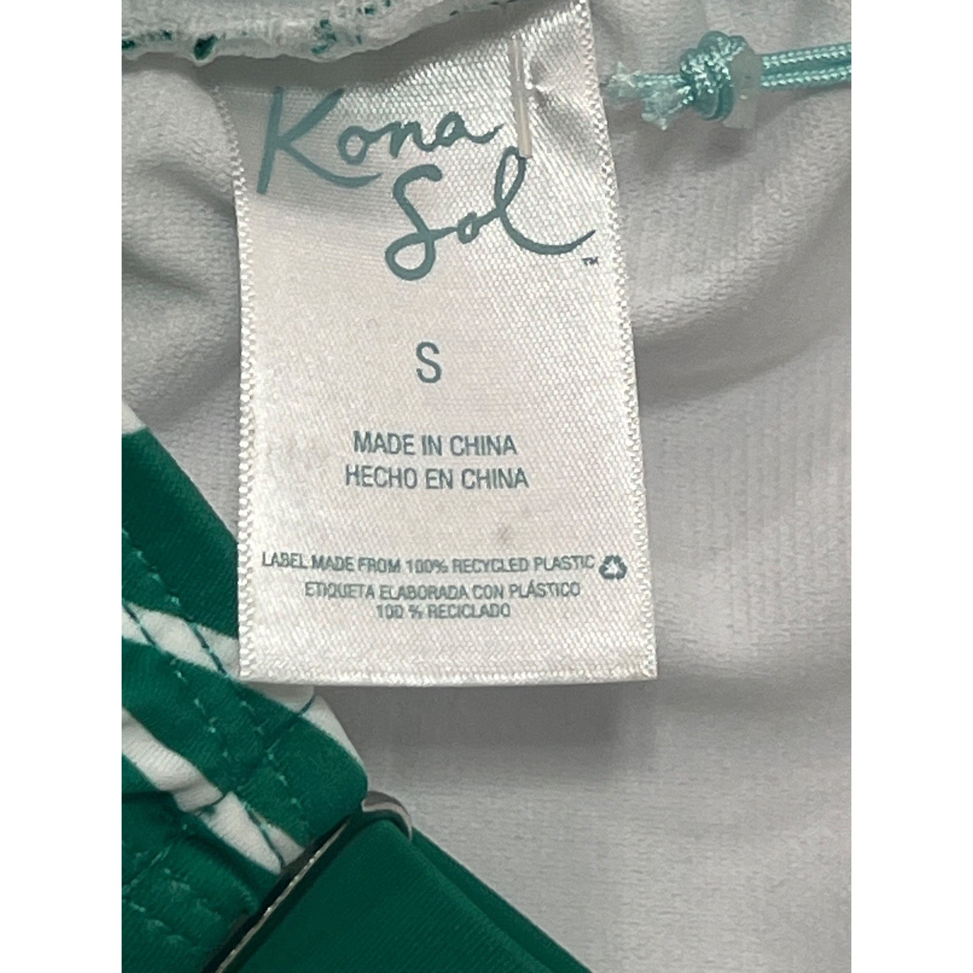 Other Kona Sol - Women's Global Print Longline Bikini Top - Green Size ONE SIZE - 11 Thumbnail