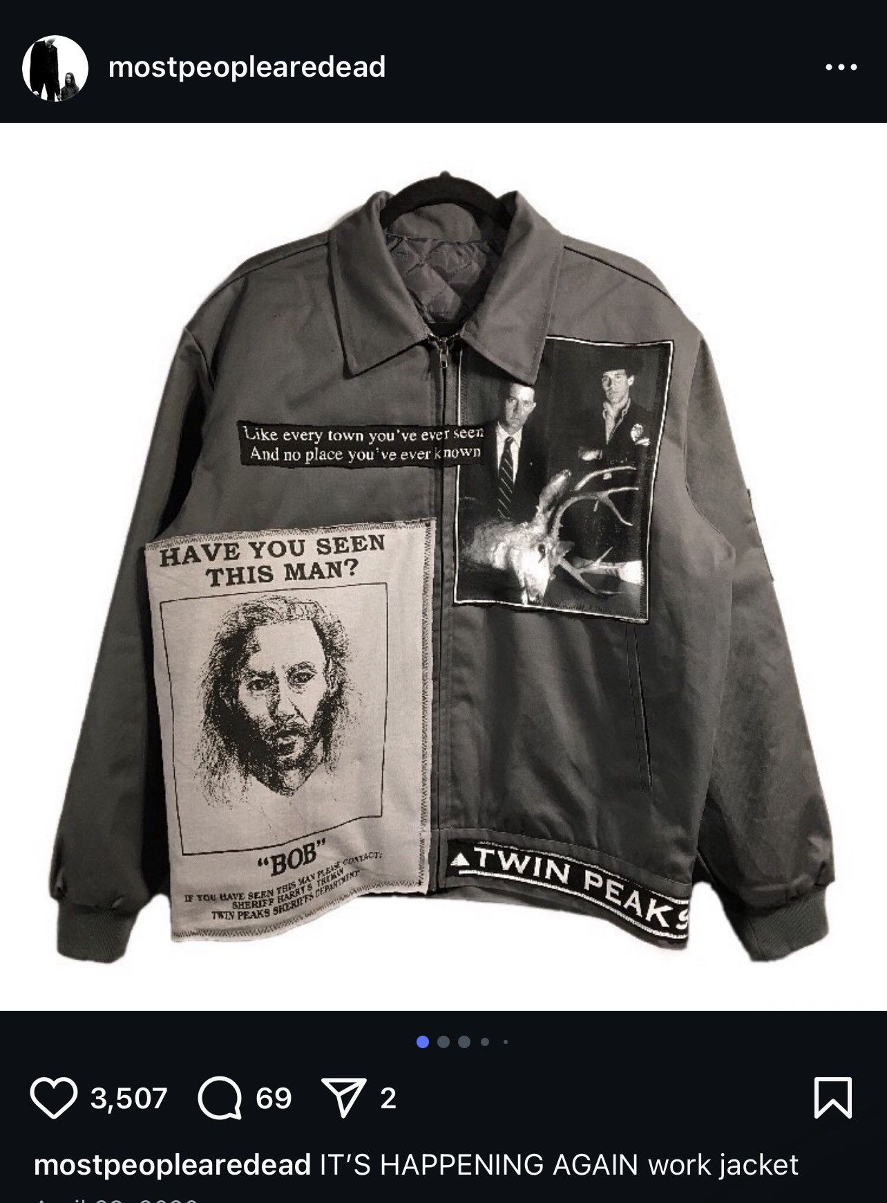 Other Mostpeoplearedead 1/1 Twin Peaks work jacket Size US XL / EU 56 / 4 - 8 Thumbnail