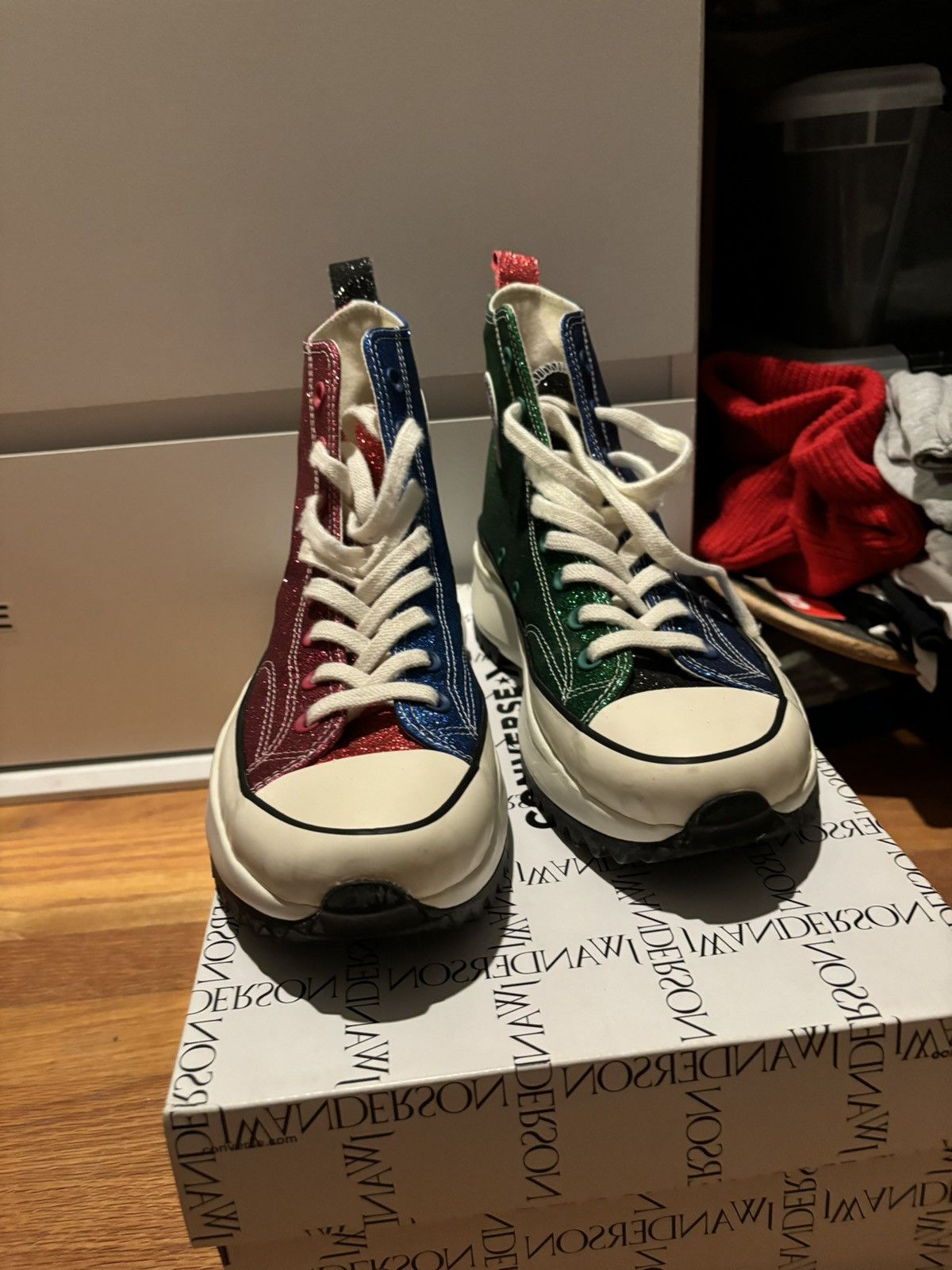 Converse × JW Anderson Converse Jw Anderson glitter Run Star Hike Hi Size 9.5 Size US 9.5 / EU 42-43 - 2 Thumbnail
