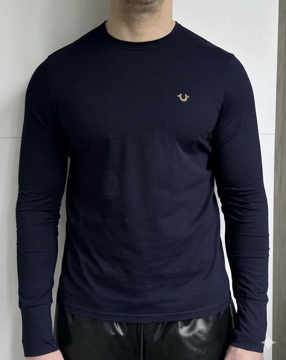 True Religion True Religion Mens Long Sleeve T-Shirt Navy Blue Logo Size L Size US L / EU 52-54 / 3 - 1 Thumbnail
