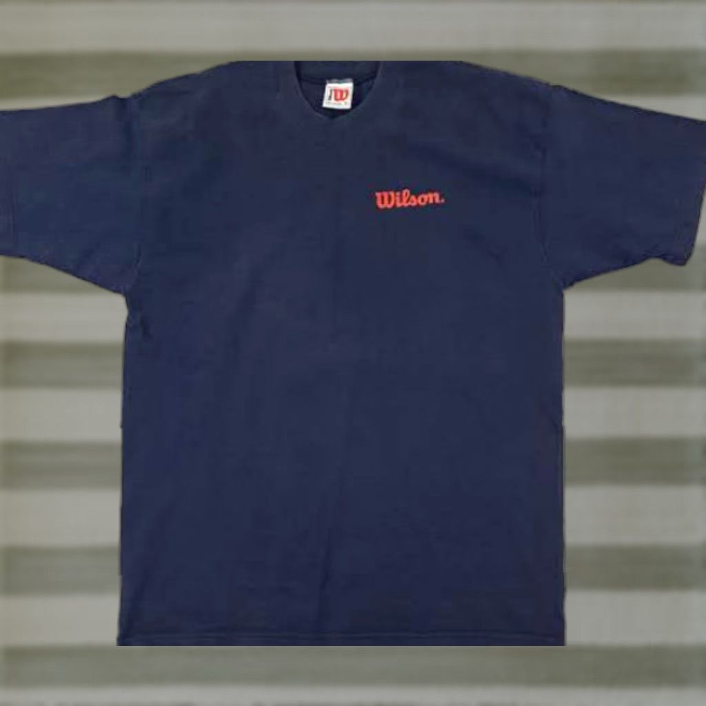 Wilson VINTAGE? Wilson Dark Blue T-Shirt XL USA Made EUC Size US XL / EU 56 / 4 - 1 Thumbnail