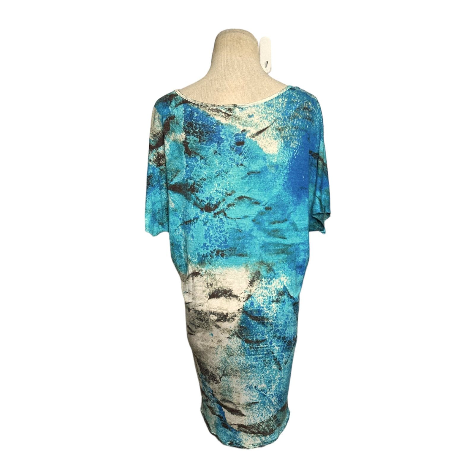 Anthropologie ETT TWA blue splatter short sleeves tunic top size XS Size XS / US 0-2 / IT 36-38 - 13 Thumbnail