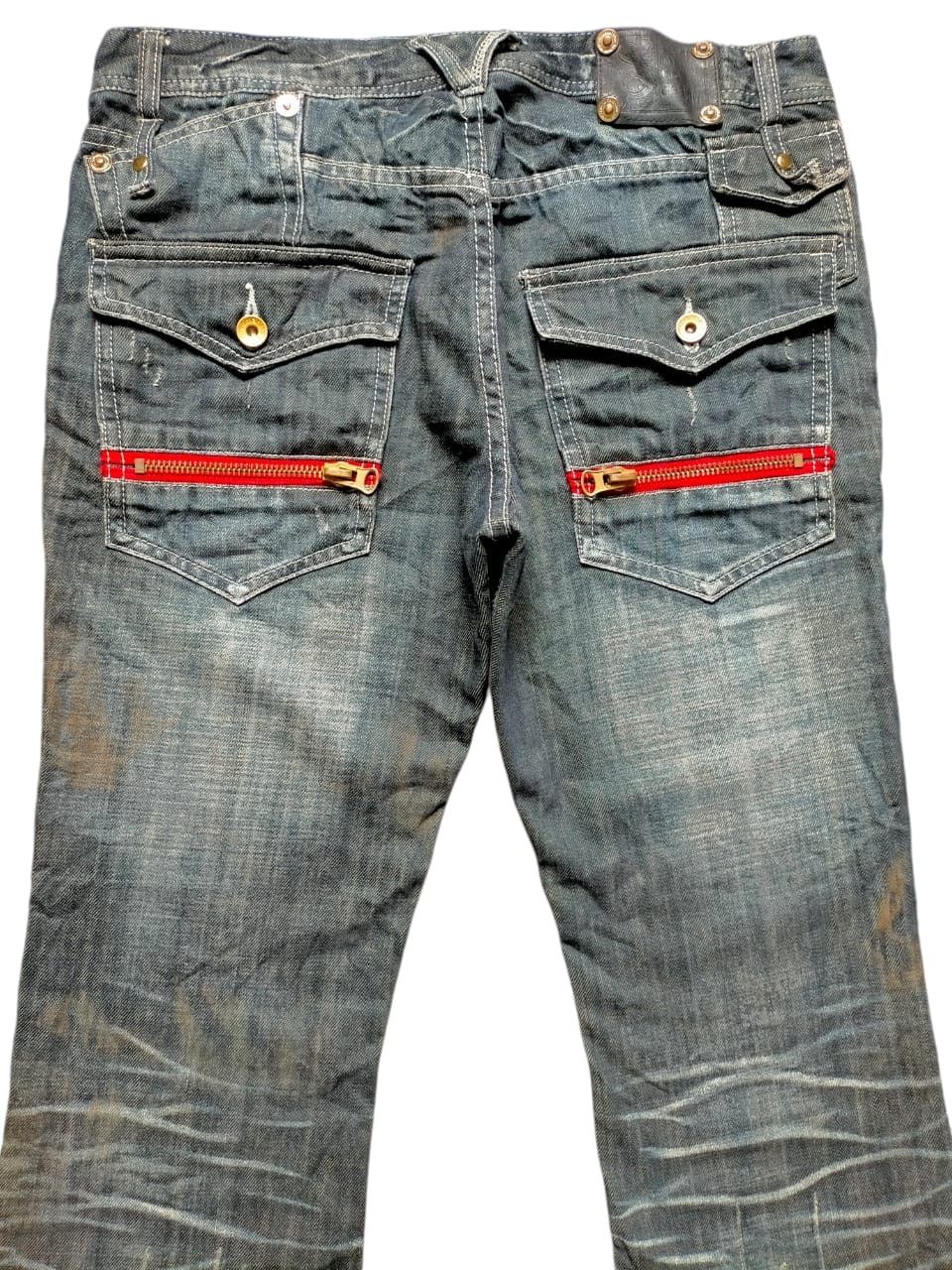 If Six Was Nine Flare Jeans Semantic Design Multipocket Zipped Boot cut Size US 33 - 12 Thumbnail