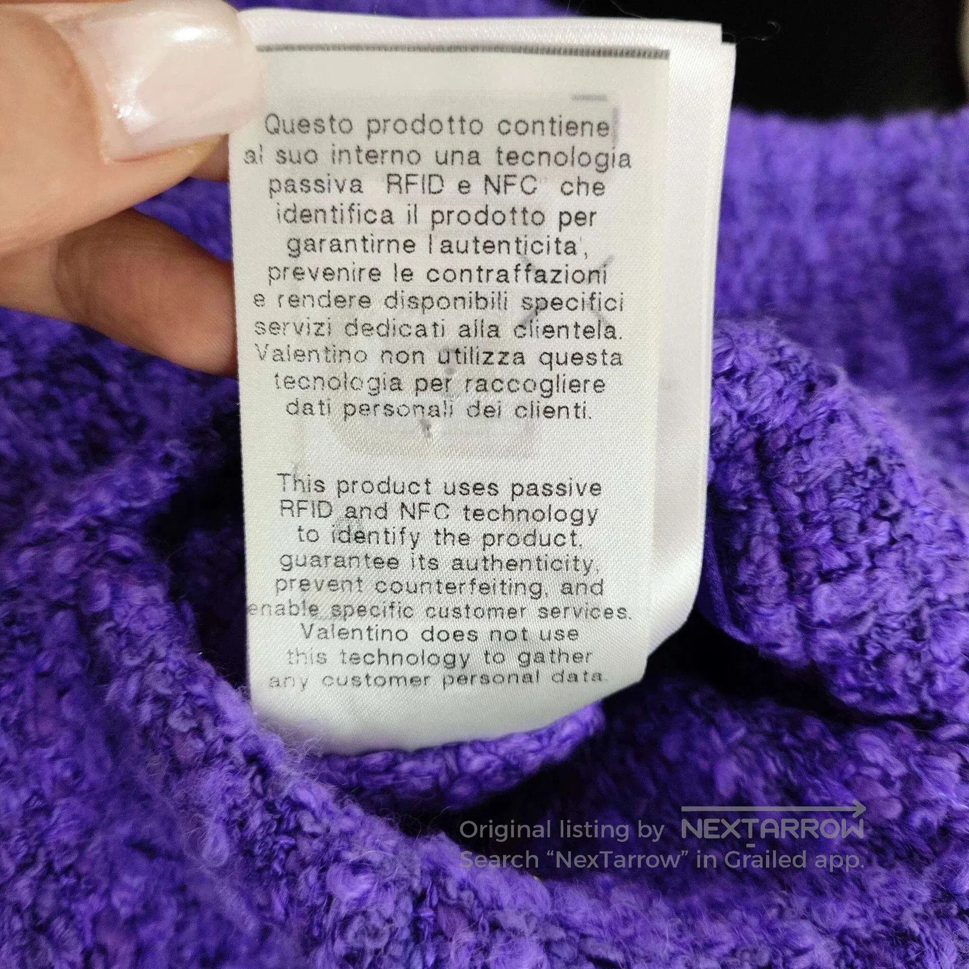 Valentino Valentino Purple Tweed Long. Size S / US 4 / IT 40 - 8 Thumbnail