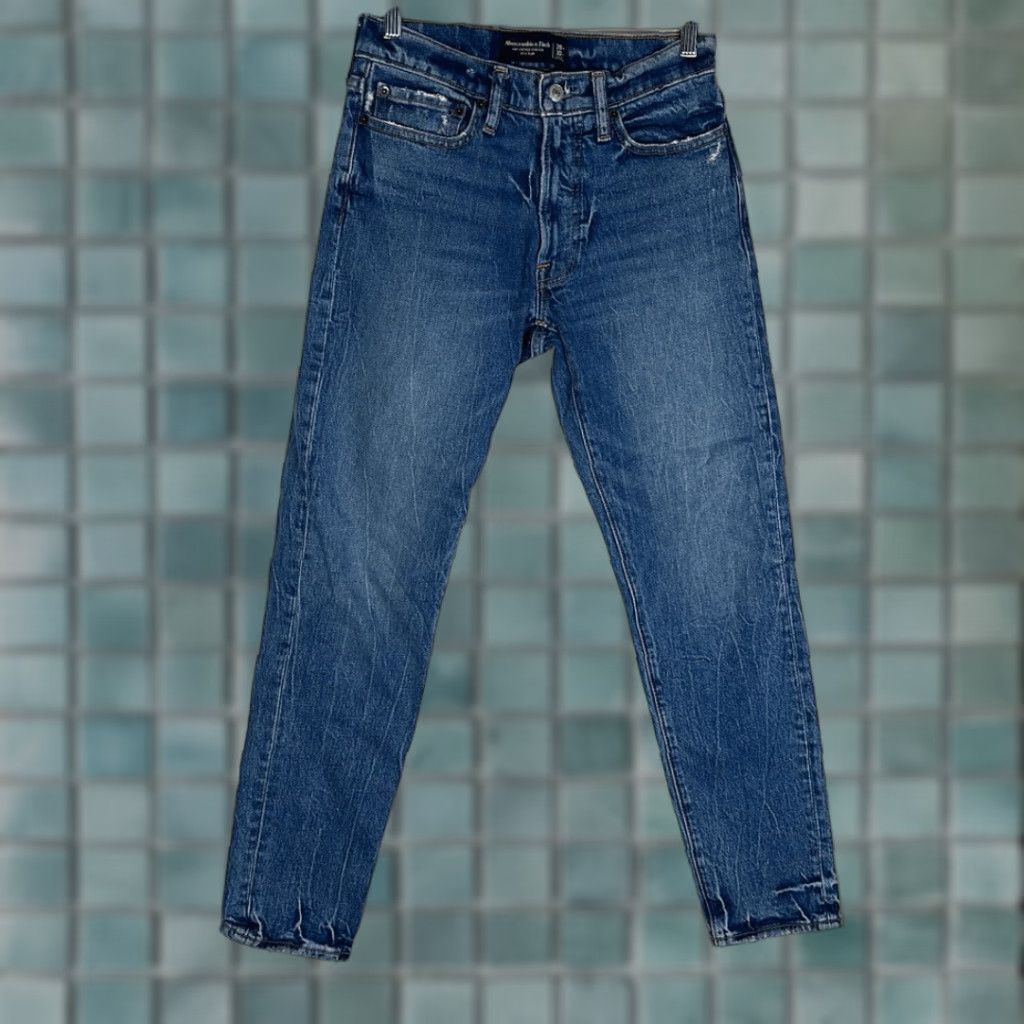 Abercrombie & Fitch VINTAGE Abercrombie & Fitch Jeans Men's 28x30 28W 30L 90s Stretch Slim Tapered Blue 90s Mens Jeans Slim Fit Regular Size 28 Mens Size US 28 / EU 44 - 1 Thumbnail