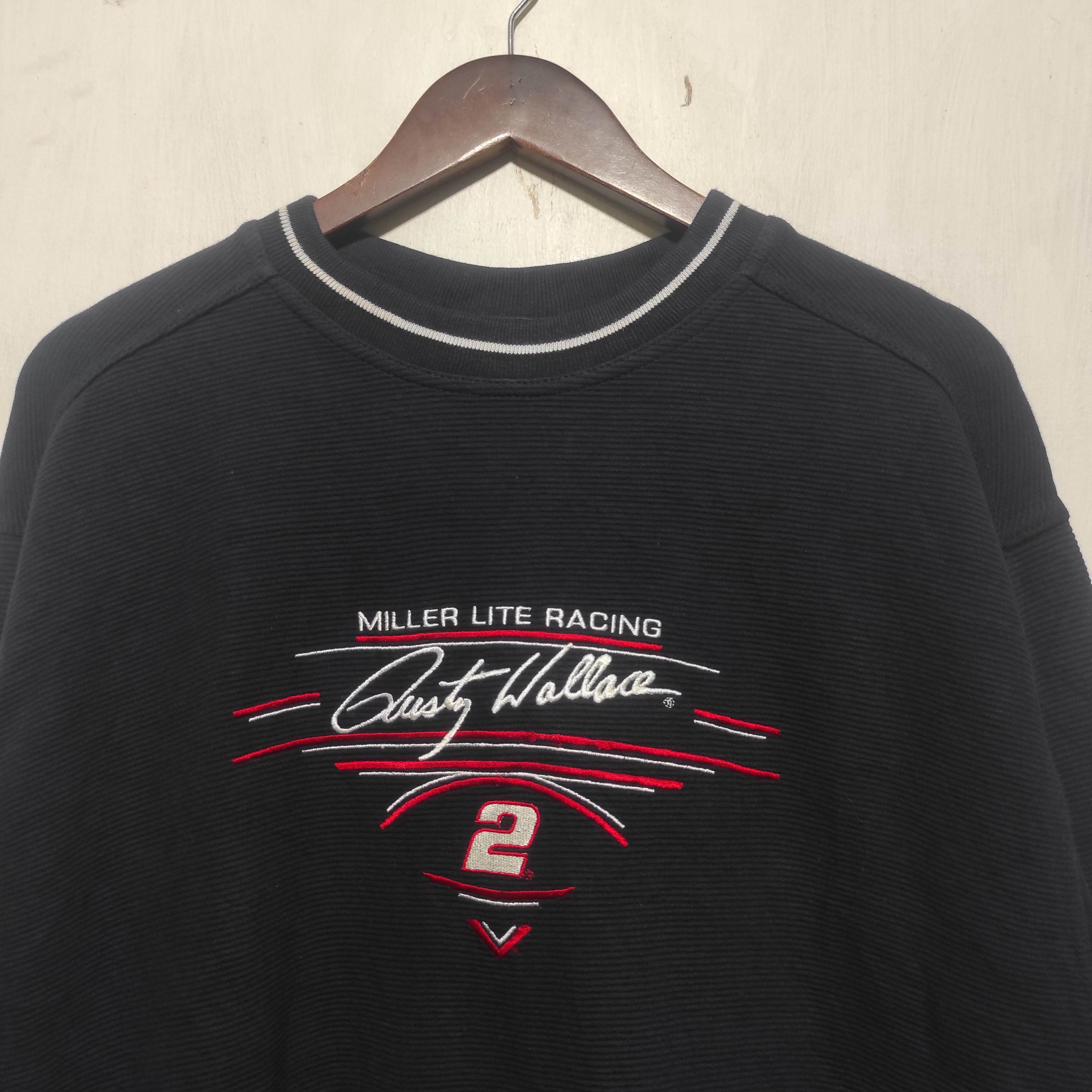NASCAR Vtg MILLER LITE Nascar Racing RUSTY WALLACE #2 Sweatshirt Size US M / EU 48-50 / 2 - 3 Thumbnail