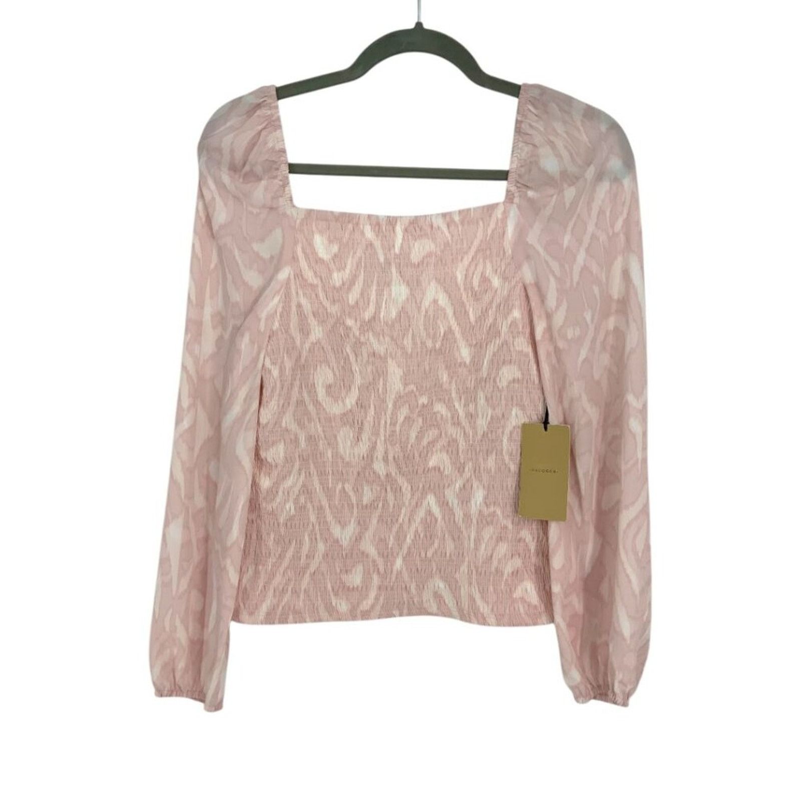 Other Halogen Variegated Smocked Blouse Pink Sz Small NWT $89 MSRP Size S / US 4 / IT 40 - 3 Thumbnail