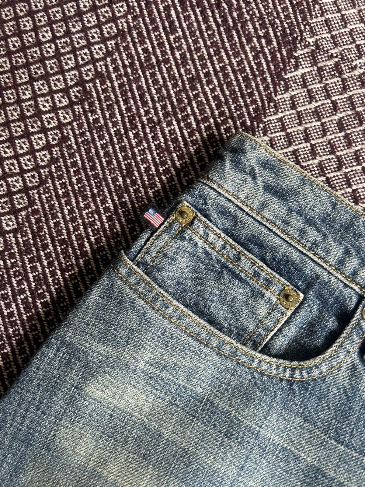Polo Ralph Lauren Vintage Polo Ralph Lauren Knee Skirt Faded Jeans Streetwear Size 28" / US 6 / IT 42 - 8 Thumbnail