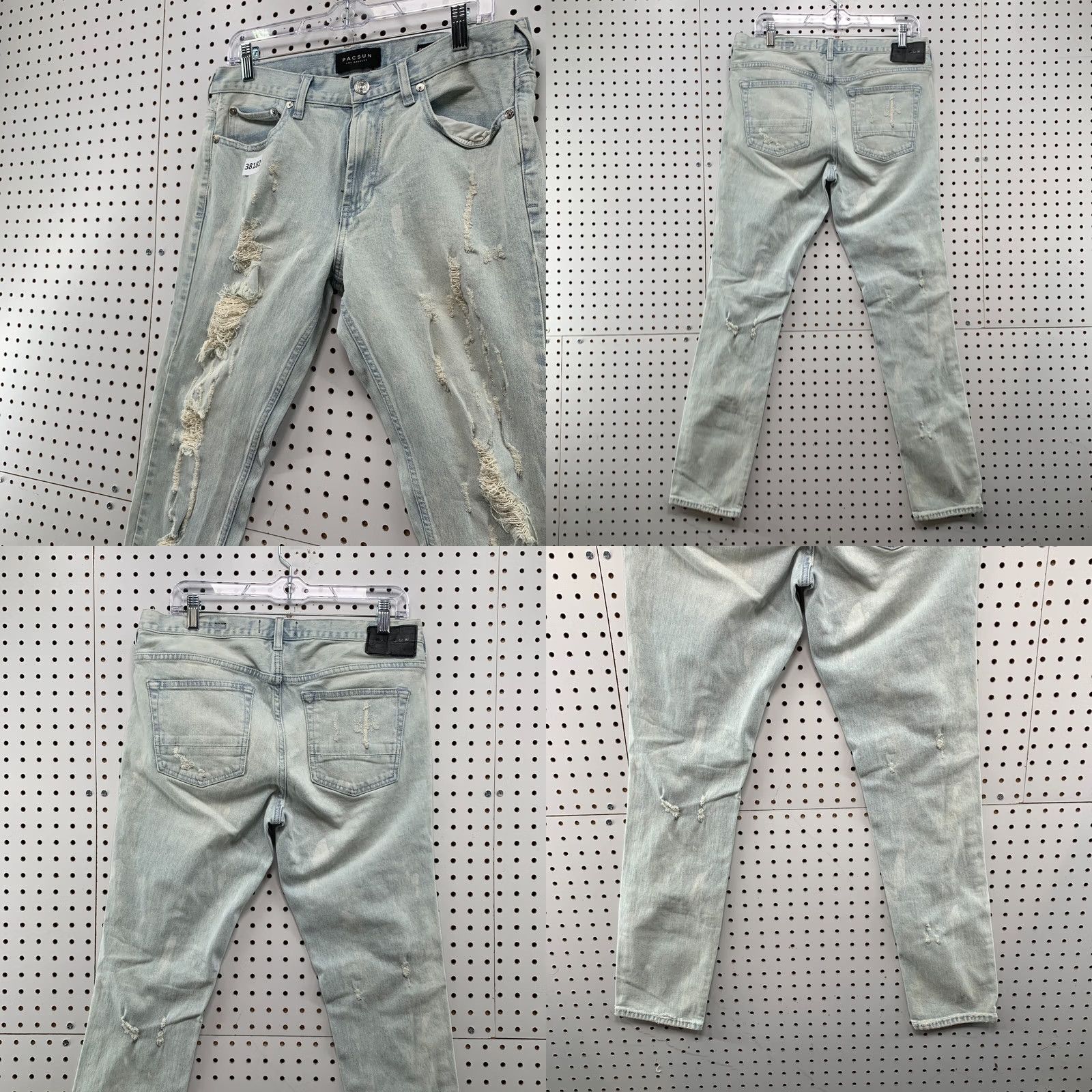 Pacsun PacSun Jeans Mens Size 32x32 Fits 32x30 Distressed Denim Comfort Stretch Skinny Size US 32 / EU 48 - 8 Thumbnail