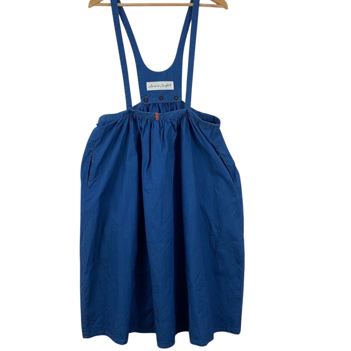 Other SISISI COMFORT SIHIRAI Osaka Pure Indigo Midi Skirt Pinafore Size 29" - 5 Thumbnail