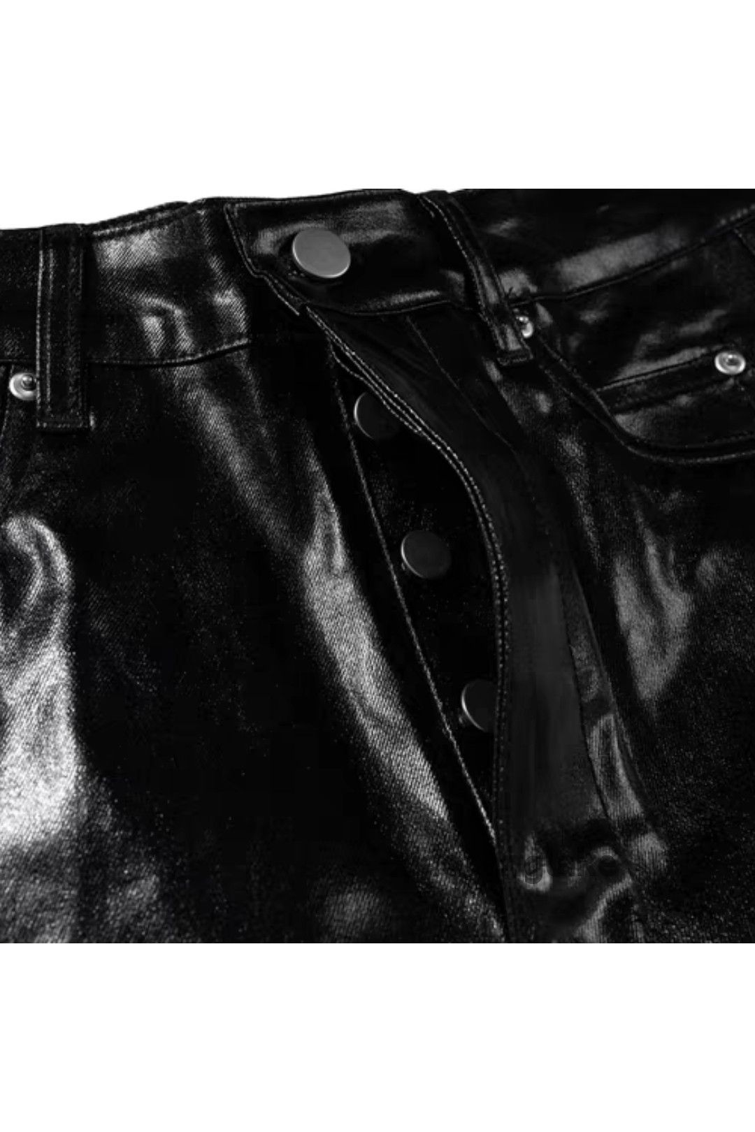 Jean unisex utility punk yuppie grunge wax coated jeans Size US 30 / EU 46 - 2 Thumbnail