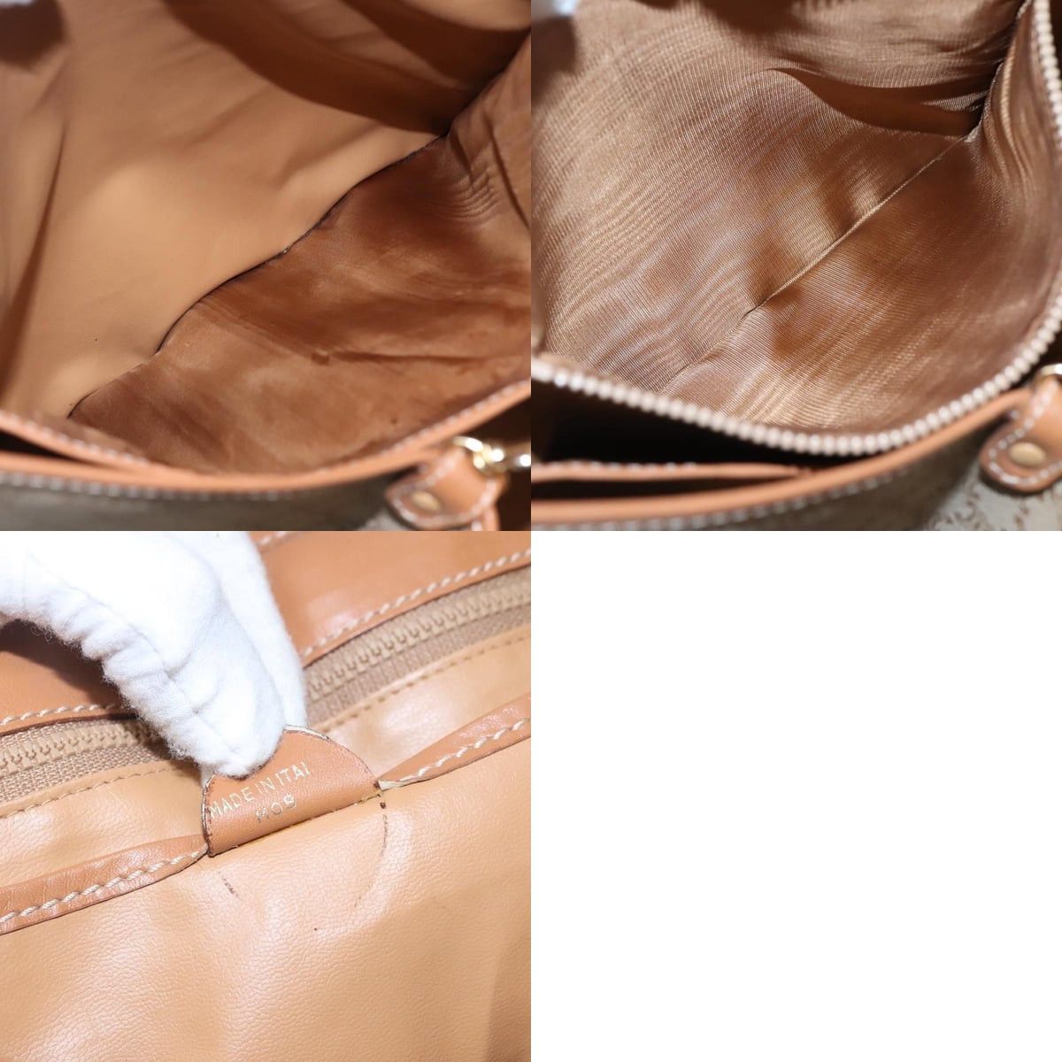 Celine CELINE Macadam Canvas Tote Bag Pvc Beige Gold Size ONE SIZE - 12 Thumbnail