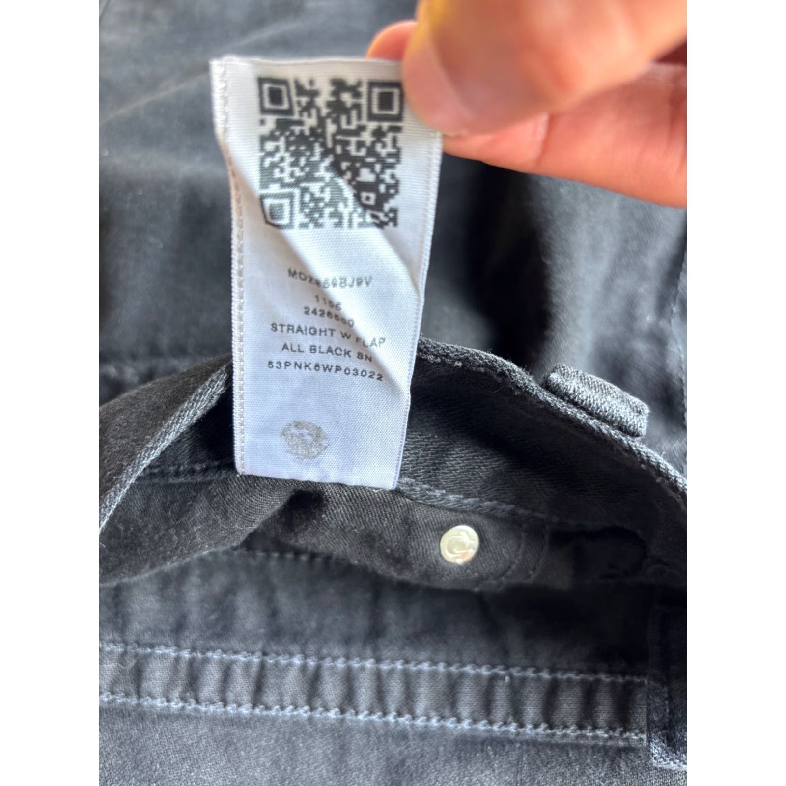True Religion Y2K True Religion Ricky Straight Jeans Mens 42x27 Black Denim Button Zip Pockets Logo USA Straight 42 Mens Size US 42 / EU 58 - 4 Thumbnail