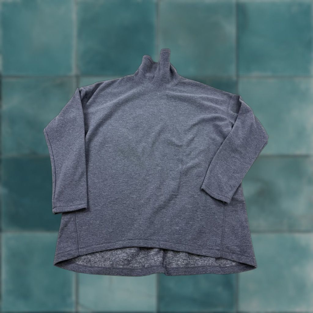 New Balance New Balance Pullover Womens L Gray 3/4 Sleeve Turtleneck Lightweight Knit Size L / US 10 / IT 46 - 1 Thumbnail